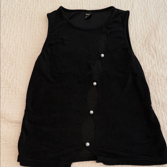 SHEIN Black Tank Top with Pearl Details - Picture 3 of 4